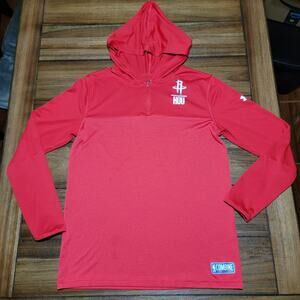 NBA Under Armour Youth Quarter Zip Hooded LS Tee "HOU Rockets" - Size YXL Loose